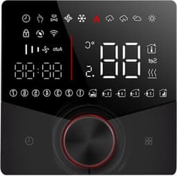 Slimme thermostaat - Digitale regelaar - Verwarming regelen - Wifi connectiviteit - 86x86mm - Zwart — thumbnail 1