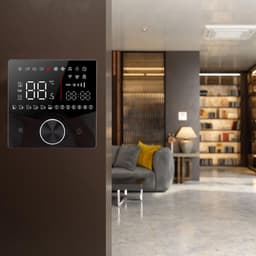 Slimme Thermostaatknop - Digitale Temperatuurregelaar - Verwarming Regelen - LCD Kleurendisplay - 88x12.4mm - Zwart — thumbnail 3