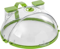 Magnetron Stoom Cover - Intrekbaar Deksel - Voedsel Verwarmen - Water Injectie Functie - 27 cm Breed - Groen — thumbnail 1
