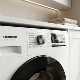 Heinner Slim Wasmachine - 6 kg - 1200 tpm - Energieklasse A - Inverter Motor - 15 Programma's met Stoomfunctie - Smalle Wasmachine 45 cm Diep - Wit - 5 Jaar Garantie — thumbnail 7