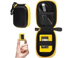 Opberg Hoes - Draagbare Beschermer - SSD Opslag - Schokabsorberend Materiaal - 1.5 Ounce - Zwart Gele Rits