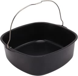 Bakvorm voor Airfryer, Voedselveilige Metaal, Vaatwasserbestendig, Geschikt voor Diepvriezers, Ideaal voor Taarten, Brood en Casseroles, Grijs (20 cm) — thumbnail 1