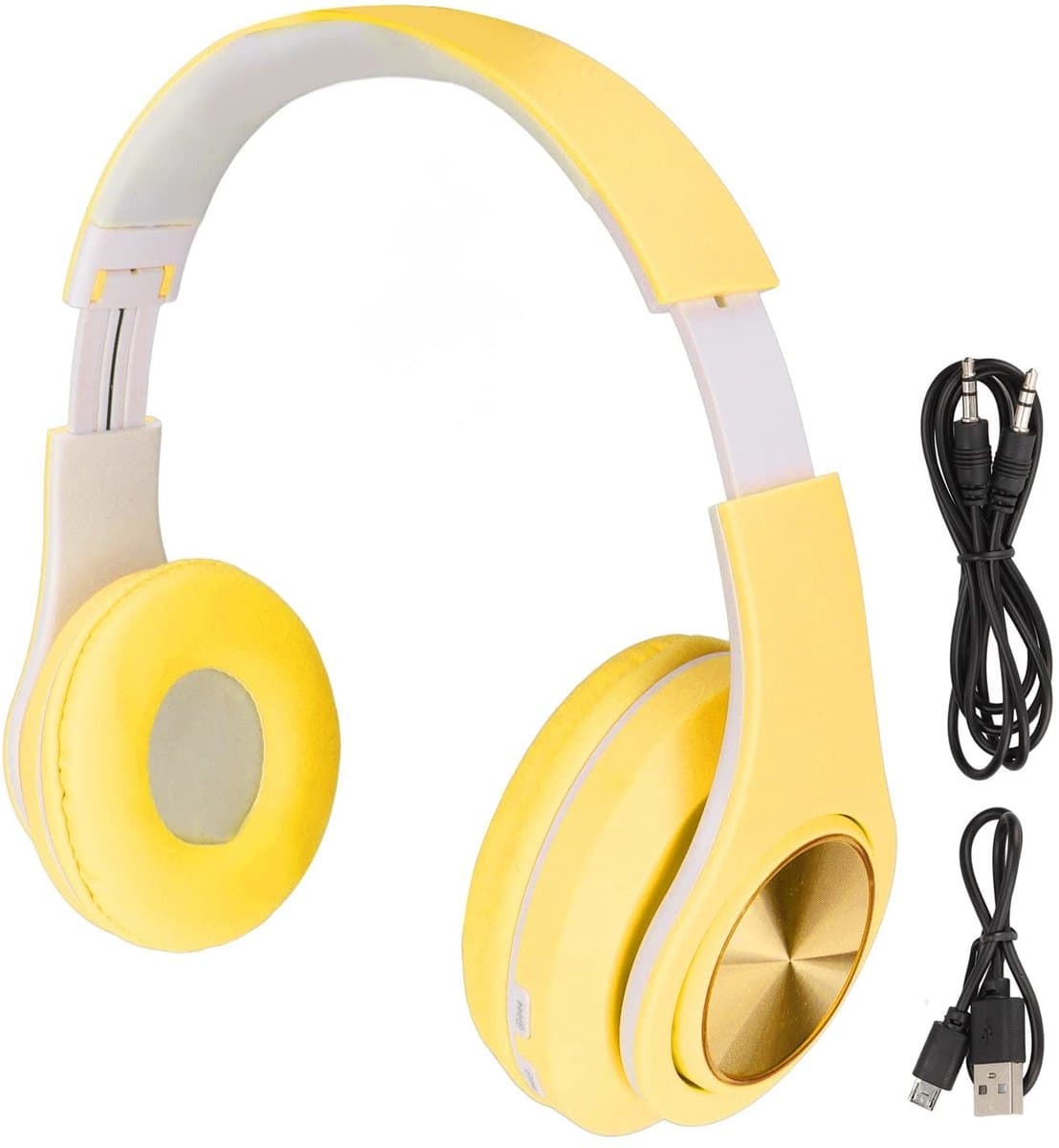 Store_8 - Bluetooth-hoofdtelefoon - Ruisonderdrukking - Opvouwbaar - Geel - Draadloze Hoofdtelefoon - Geschikt voor Telefoon en Laptop — afbeelding 1