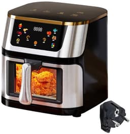 Heteluchtfriteuse – Airfryer - Airfryer Oven - 8L - 1400W - Airfryer Zonder Olie - LED Touchscreen - Kijkvenster - RVS - Hoge Temperatuur - Zwart — thumbnail 1