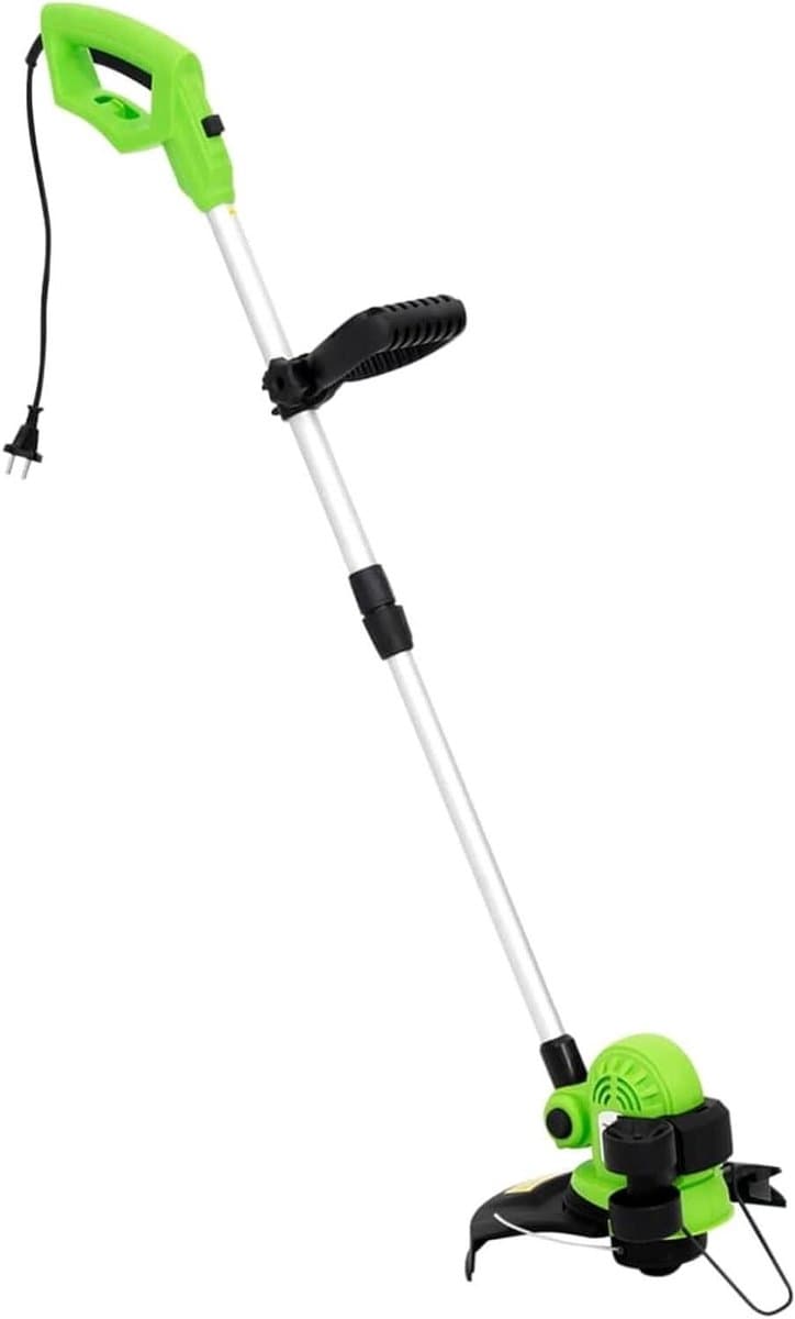 Elektrische grasmaaier - Snoeischaar gazon - Gazonranden trimmen - Verstelbare stang - 29 cm snijbreedte - Groen zwart — afbeelding 1