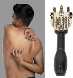 Electric Rear Scratches, Electric Rear Cratcher Expanding To 18 Inch Itch Relief One-hand Scratchers with Long Handle Body Scratch Massage Tool for (Black) — thumbnail 5