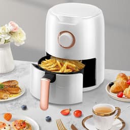 Airfryer - Olievrije Frituurpan - Gezond Frituren - Compact Formaat - 22 Liter - Zwart — thumbnail 4