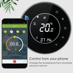 Slimme Thermostaat - Kamertemperatuur Regelaar - Verwarming Instellen - App Bediening - 3A - Zwart — thumbnail 5