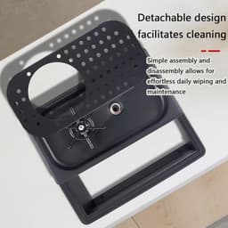 Automatische Glas Rinser - Hoge druk bekerwasser - Snel glazen reinigen - Roestvrij staal constructie - Inclusief borstels - Zilverkleurig — thumbnail 5