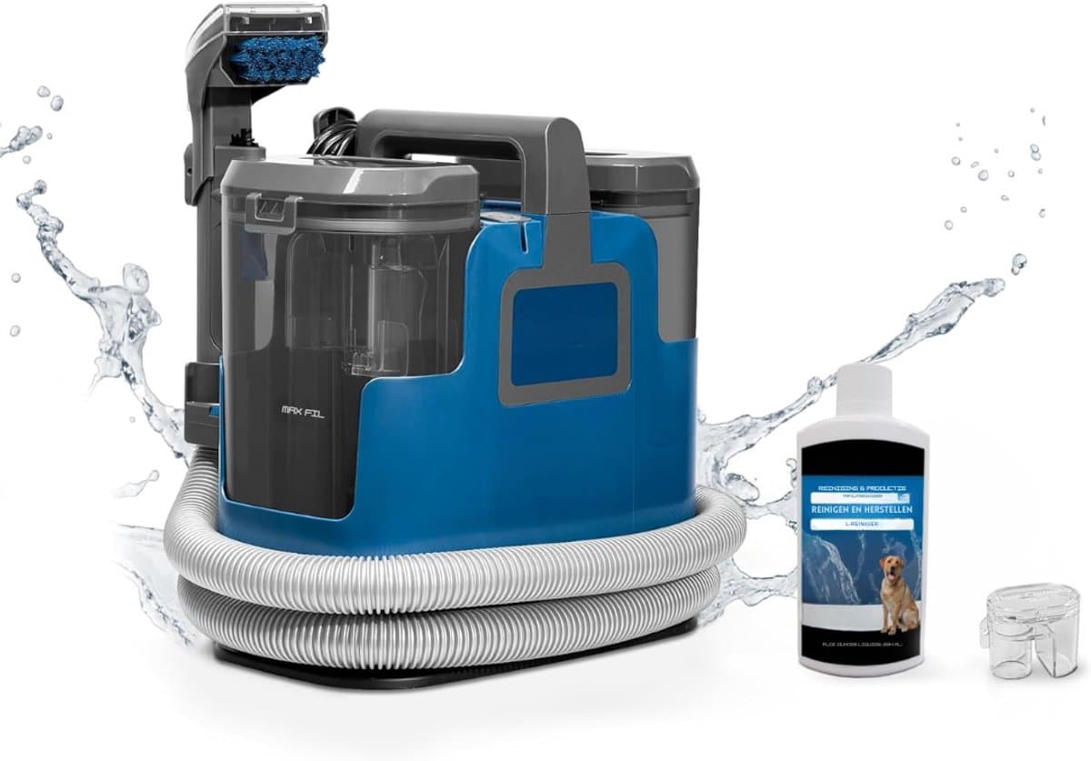 Aurixi® Vlekkenreiniger - Vlekkenreinigers - Tapijtreiniger Machine - Vlekkenreiniger Bank - Blauw - 34cm x 23cm x 36cm — afbeelding 1