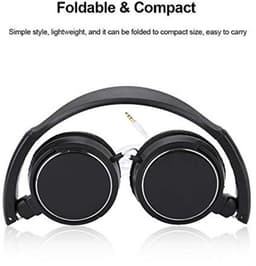 Vouwbare Over Ear Hoofdtelefoon, Vouwbare Compacte Bedrade Stereo HiFi Muziek Hoofdtelefoon met TF Kaart, Auto FM Zoeken, EQ Geluidswisselfunctie — thumbnail 2