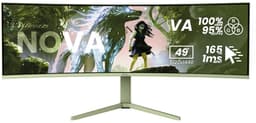 Arozzi Nova 49" Gaming Monitor - Curved - DQHD VA - 165Hz - USB-C - Bosgroen — thumbnail 1