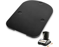 Keukenmachine Glijplank - Rolplank Accessoire - Apparaat Verplaatsen - Met Wielen Bamboe - 41x30 cm - Zwart