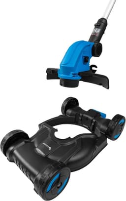 Accu grasmaaier - Tuinmaaier trimmer - Gazon onderhoud - 3-in-1 functie - 30 cm maaibreedte - Zwart blauw — thumbnail 5