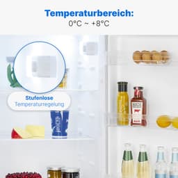 Bomann VS 7363 – Kastmodel Koelkast zonder vriesvak – 143 cm hoog - 242 Liter – Energieklasse D – Stil (39dB) - Inox look — thumbnail 5