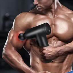 Massagepistool - Spierherstel apparaat - Spierontspanning na sport - 6 snelheden tot 3500 tpm - 1200 mAh accu - Zwart — thumbnail 4