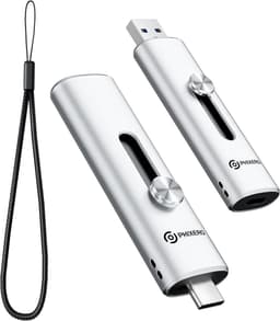 Dubbele poort USB-drive - Flash drive - Bestanden Opslaan - Snelle USB 3.2 - 512 GB - Zilverkleurig — thumbnail 1