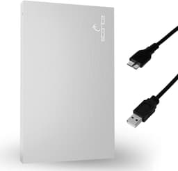 Externe Harde Schijf - Draagbare Opslag - Bestanden Opslaan - Ultradun Metaal Design - 500 GB - Zilver — thumbnail 1