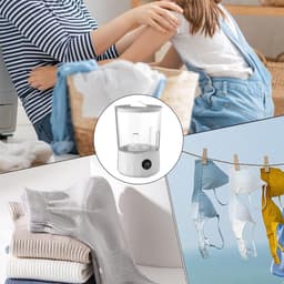 Mini-wasmachine, 1,5 liter wasmachine voor buiten, 3 wasprogramma's, oplaadbare sokkenwasmachine, geschikt voor thuis, op reis en in studentenkamers. — thumbnail 3