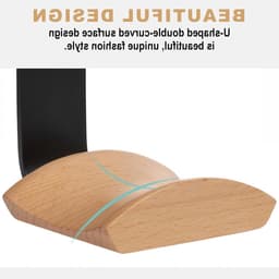 Hoofdkussenhouder van Beukenhout met 3M Lijm en Schroef, Ideale Stand voor Over-Ear Gaming Hoofdtelefoons, Duurzaam en Praktisch Ontwerp — thumbnail 3
