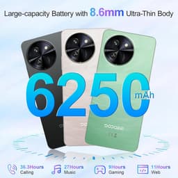 Smartphone DOOGEE Note 59 Pro - 32GB RAM - 256GB ROM - 6,75inch 120Hz - Android 15 - 6250 mAh - AI Camera - NFC, GPS - DOOGEE Mobiele Telefoon 5G - Goud — thumbnail 2