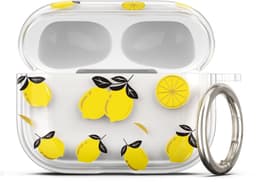 kwmobile Hoes compatibel met Apple Airpods Pro 3 Case - Zachte TPU beschermhoes - Cover in geel / transparant citroenen design — thumbnail 1