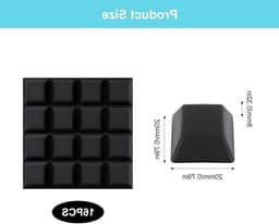 16 Stuks Zelfklevende Zwarte Siliconen Anti-Trillings Pads voor Meubels, Speakers en Elektrische Apparaten - Geluidsabsorberende Rubber Voetjes — thumbnail 5