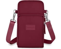 Kleine Schoudertas voor Mobiele Telefoon, Draagbare Crossbody Tas met Hoofdtelefoonaansluiting, Verstelbare Schouderriem voor Dames