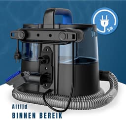 Zyrex® Vlekkenreiniger - Vlekkenreinigers - Tapijtreiniger Machine - Vlekkenreiniger Bank - Zwart/Blauw - 3cm x 28cm x 45cm — thumbnail 2