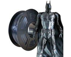 3D Printer Filament - PLA Spoel - Modellen Printen - Hoge Nauwkeurigheid - 1 kg - Zilver Zwart