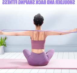 Weerstandsbanden voor Krachttraining, Fitness en Flexibiliteit - 8-vormige Yoga Trekkoorden voor Schouderoefeningen en Spieropbouw — thumbnail 3
