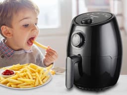 Heteluchtfriteuse - Airfryer Olievrij - Gezond Koken - Instelbare Timer Temperatuur - 2 Liter - Zwart — thumbnail 4