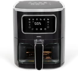 Olievrije Friteuse - Airfryer Gezond - Gezond Frituren - 6 Kookprogramma's - 5 Liter - Zwart — thumbnail 1