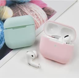 Hoesje geschikt voor Apple AirPods Pro - Siliconen case - AirPods cover - Protective case - Beschermhoes - Hoes oortjes - Softcase - Oplaadcase bescherming - Krasbestendig - Lichtblauw - 1 stuk - Jony — thumbnail 5