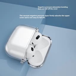 Hoesje Geschikt voor Apple AirPods 4 / 5 | TPU | met Ring | Transparant — thumbnail 2