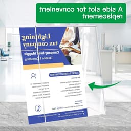 A4 Staander voor Menu of Prijslijst, Verticale Transparante Plexiglas Houder voor Signage met Hoge Zichtbaarheid — thumbnail 4