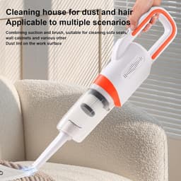 Draadloze Stofzuiger - Draagbare Handstofzuiger - Auto Interieur Reinigen - Draadloos Opladen - 114 cm - Oranje — thumbnail 2