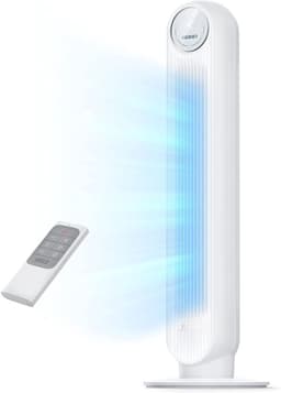 DnA® Ventilator Staand - Ventilator Toren - Ventilator met Afstandsbediening - Wit - 30cm x 30cm x 92cm — thumbnail 1