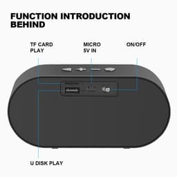 Draagbare Bluetooth-luidspreker, ondersteunt Bluetooth 5.0, inclusief TF-kaart, AUX-audiokabel en USB-flashdrive. — thumbnail 4
