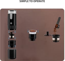 Dailygoods - Draagbare Koffiezetapparaat - Handkoffiezetapparaat - Ideaal voor Reizen - Compact en Lichtgewicht - Elektrische Espressomachine - Geschi — thumbnail 4