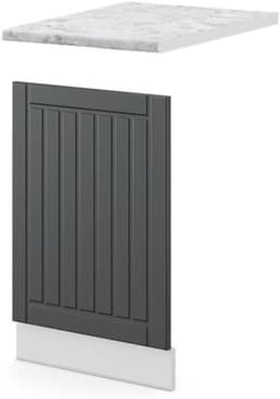 Vaatwasser Paneel - Keukenfront Frontpaneel - Keuken Inrichten - Soft-close Scharnieren - 45 cm Breed - Antraciet — thumbnail 1