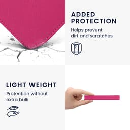 kwmobile flip cover geschikt voor Pocketbook Verse / Verse Lite / Verse Pro / Color / Vivlio Light/Light HD - Case met magnetische sluiting en handvat - Hoes voor e-reader in neon roze - design — thumbnail 2