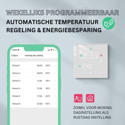 MKSS® Thermostaat voor cv - Draadloos met Wifi - Met App - Wit — thumbnail 2