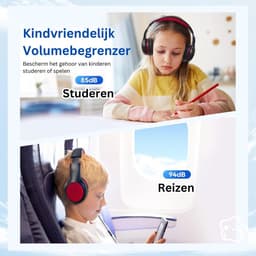 ApexArte® Koptelefoon Kinderen met Draad - Gaming Headset - Zwart met Rood — thumbnail 5