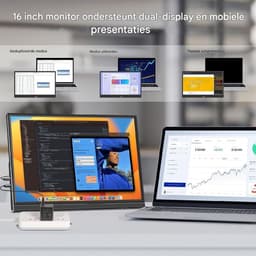 White-Label® Portable Monitor - Draagbare Scherm - Gaming - Full HD - Zwart — thumbnail 3