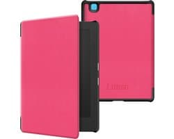 Lunso Geschikt voor Kobo Aura H20 Edition 2 hoes (6.8 inch) - sleepcover - Roze - (niet voor de Kobo Aura edition 2)