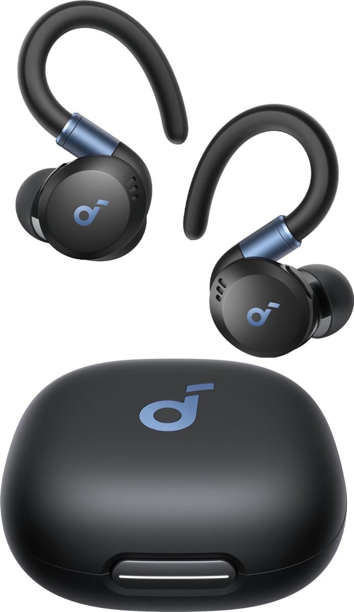 Soundcore Sport X20 oordopjes by Anker – draadloze sport oordopjes met oorhaak, Bluetooth, noise cancelling, diepe bas, IP68 waterdicht, zweetbestendig, 48 uur batterij, sport oortjes voor hardlopen, fitness en gym — afbeelding 1