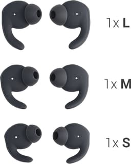 kwmobile 6x Hoesje met haak geschikt voor Huawei AM61 xSport - 3 Formaten - Siliconen Beschermhoesje voor Koptelefoon - Grijs — thumbnail 4