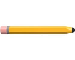 SBG Kindvriendelijke Potlood Stylus Pen - Tabletpen voor Kinderen - Geschikt voor Telefoon, Tablet en iPad - voor Tekenen en Schetsen - Compatibel met o.a. iPad, Samsung Tab & Lenovo Tab - Geel