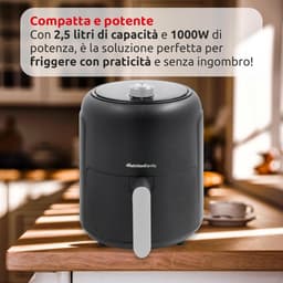 Compacte Heteluchtfriteuse 2.5L met Timer en Regelbare Temperatuur tot 200°C — thumbnail 2